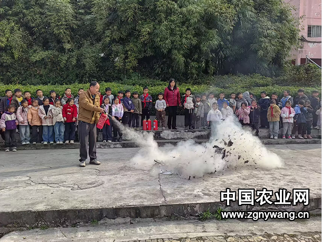 防火于未“燃”安全演练筑防线 ——湖北荆门沙洋县十里小学开展灭火器使用实战演练